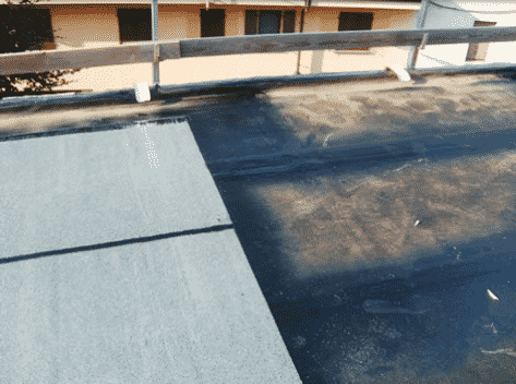 Impermeabilización de terrazas con membrana de pizarra colocada sobre membrana líquida