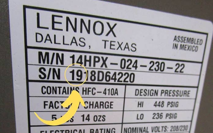 Número de serie de HVAC en el aire acondicionado Lennox: mire esto antes de comprar una casa